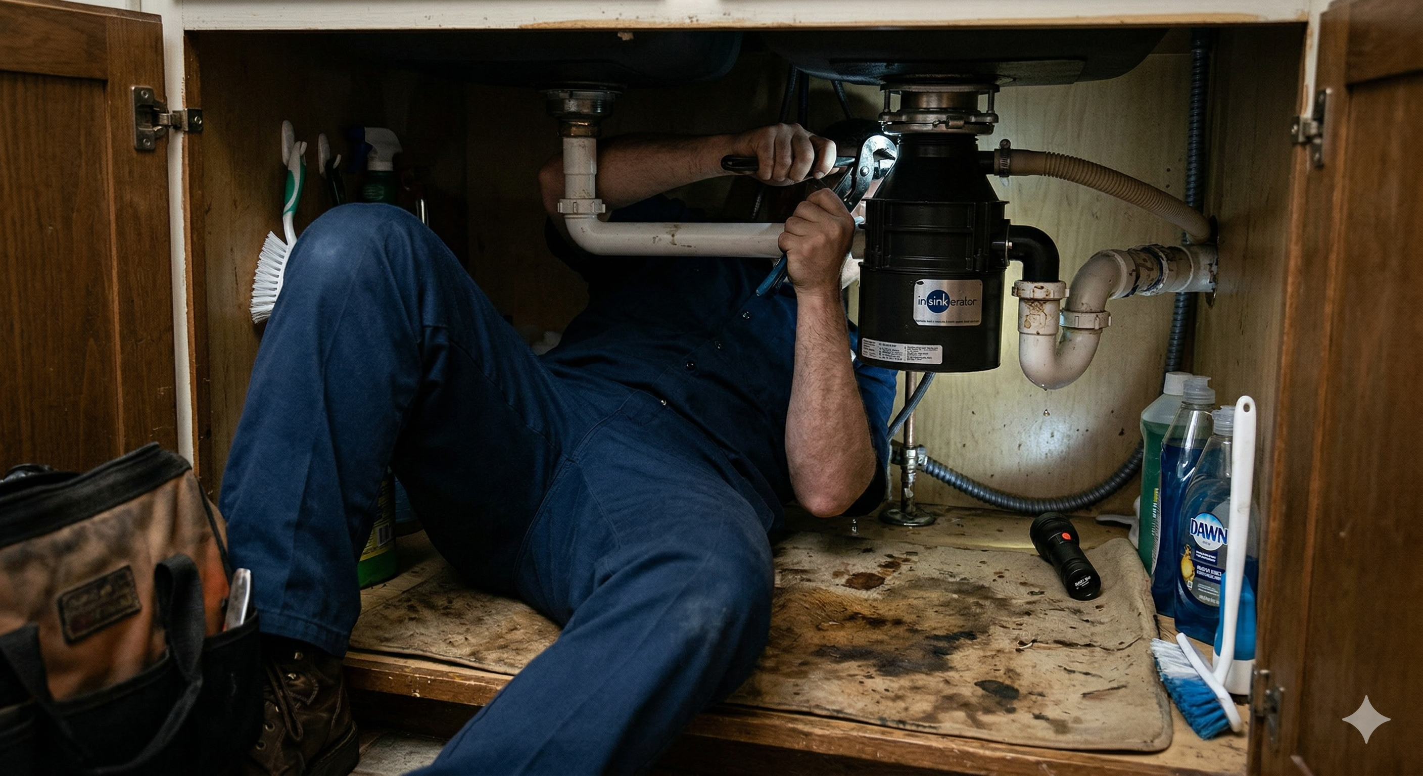 Professional plumber servicing water heater in Tigard